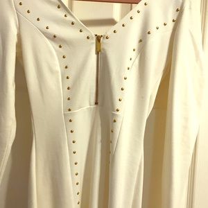 White studded nearly new Venus dress. Very sexy
